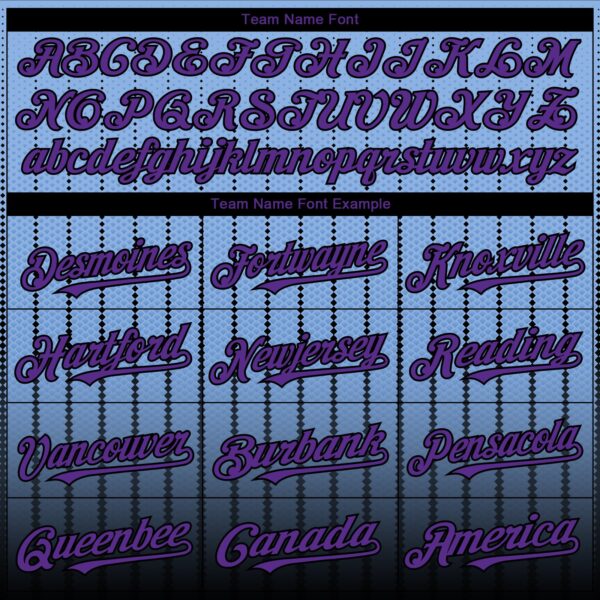 Custom Light Blue Purple-Black 3D Pattern Design Gradient Geometric Shape Authentic Baseball Jersey