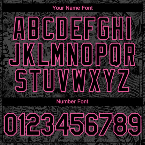 Custom Black Pink Hawaii Tropical Palm Leaves And Animal Leopard Authentic Baseball Jersey