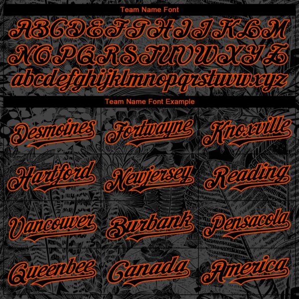 Custom Black Orange Hawaii Tropical Palm Leaves And Animal Leopard Authentic Baseball Jersey