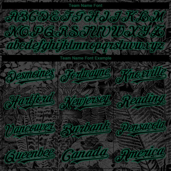 Custom Black Kelly Green Hawaii Tropical Palm Leaves And Animal Leopard Authentic Baseball Jersey