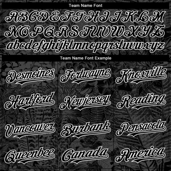 Custom Black White Hawaii Tropical Palm Leaves And Animal Tiger Authentic Baseball Jersey