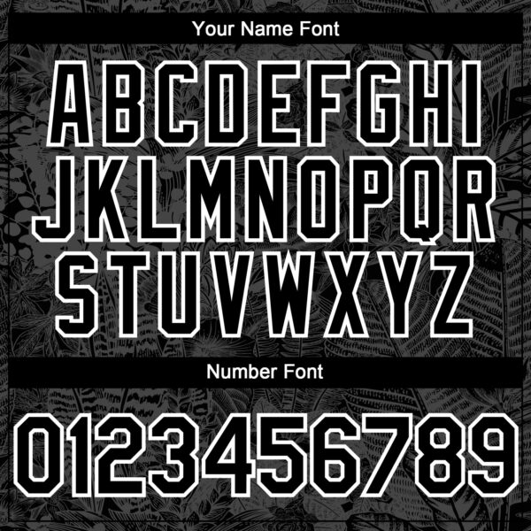 Custom Black White Hawaii Tropical Palm Leaves And Animal Tiger Authentic Baseball Jersey