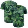Custom Green White Hawaii Palm Leaves Authentic Baseball Jersey
