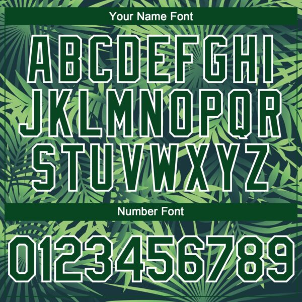 Custom Green White Hawaii Palm Leaves Authentic Baseball Jersey