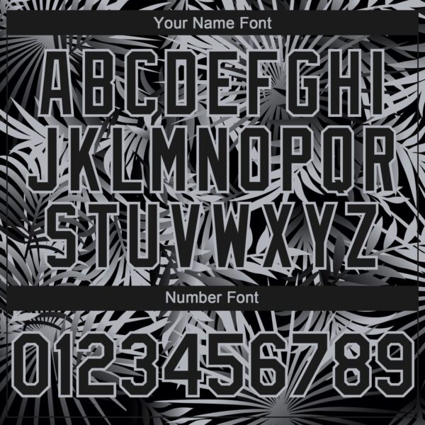 Custom Black Gray-White Hawaii Palm Leaves Authentic Baseball Jersey