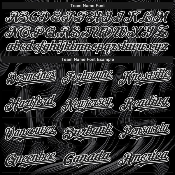 Custom Black White Fluid Lines Authentic Baseball Jersey