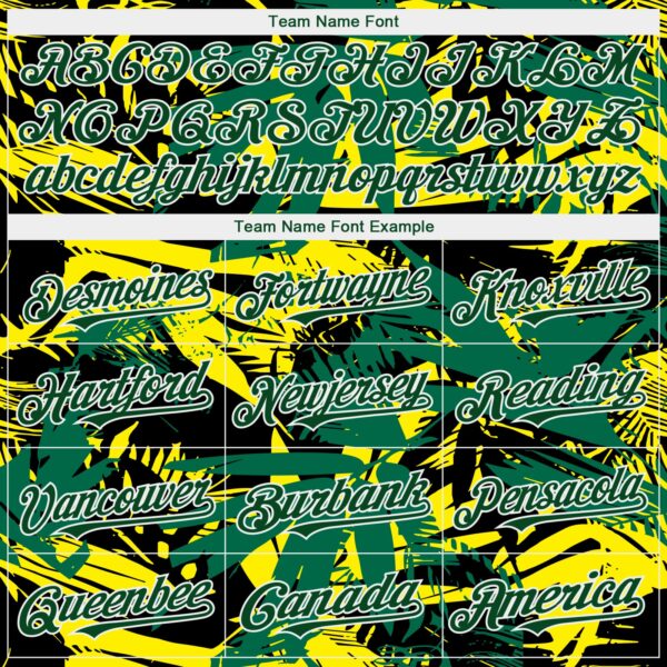 Custom Green White Hawaii Palm Leaves Authentic Baseball Jersey