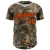 Custom Camo Orange-Black Woodland Camo Authentic Salute To Service Authentic Baseball Jersey