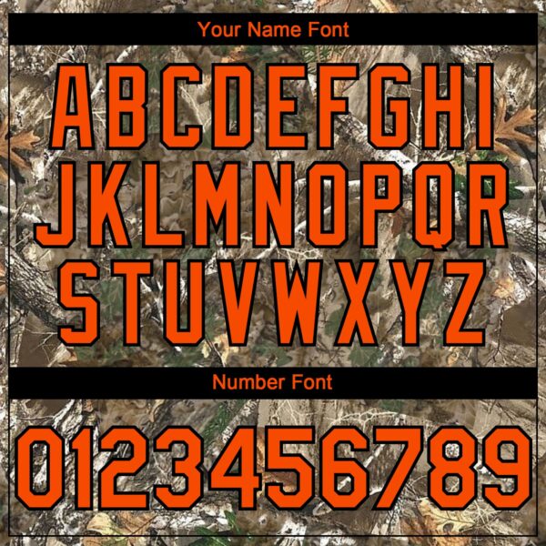 Custom Camo Orange-Black Woodland Camo Authentic Salute To Service Authentic Baseball Jersey