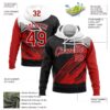 Custom Stitched Red Black-White 3D Pattern Design Canada Germany Inspired Claw Mark Sportswear Pullover Sweatshirt Hoodie
