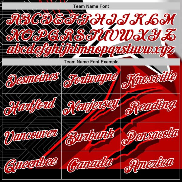 Custom Stitched Red Black-White 3D Pattern Design Canada Germany Inspired Claw Mark Sportswear Pullover Sweatshirt Hoodie