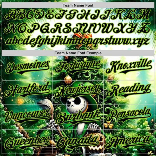 Custom White Black-Neon Green 3D Halloween Spooky Pumpkin Authentic Baseball Jersey