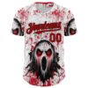 Custom White Red-Black 3D Halloween Creepy Blood Horror Authentic Baseball Jersey