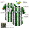 Custom White Green 3D Halloween Spooky Spider Stripe Authentic Baseball Jersey
