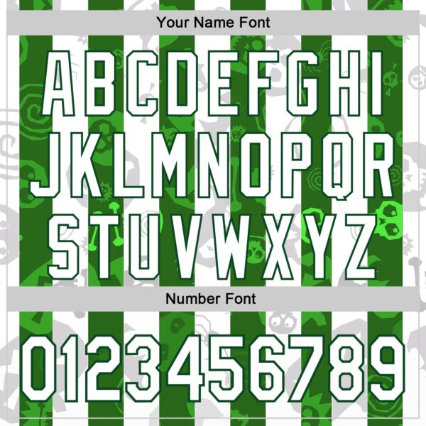 Custom White Green 3D Halloween Spooky Spider Stripe Authentic Baseball Jersey