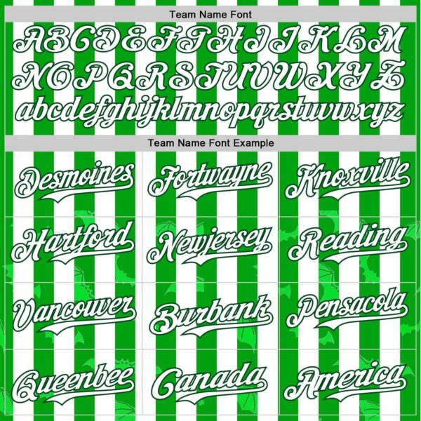 Custom White Green 3D Halloween Spooky Bat Stripe Authentic Baseball Jersey