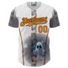 Custom White Bay Orange Gray-Black 3D Halloween Spooky Pumpkin Authentic Baseball Jersey