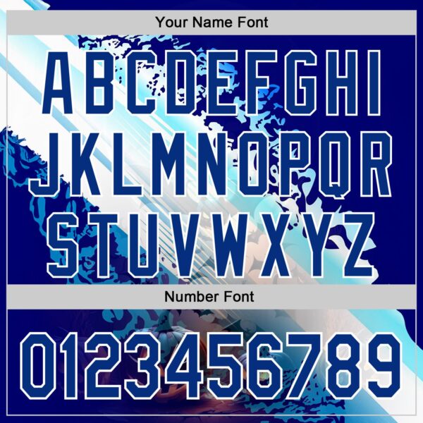 Custom Blue Royal-White 3D Halloween Spooky Pumpkin Bat Authentic Baseball Jersey