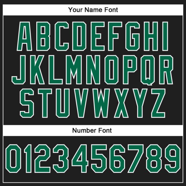 Custom Stitched Black Kelly Green-White 3D Pattern Design Abstract Brush Stroke Sports Pullover Sweatshirt Hoodie