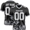 Custom Black White-Gray 3D Pattern Splash Authentic Football Jersey