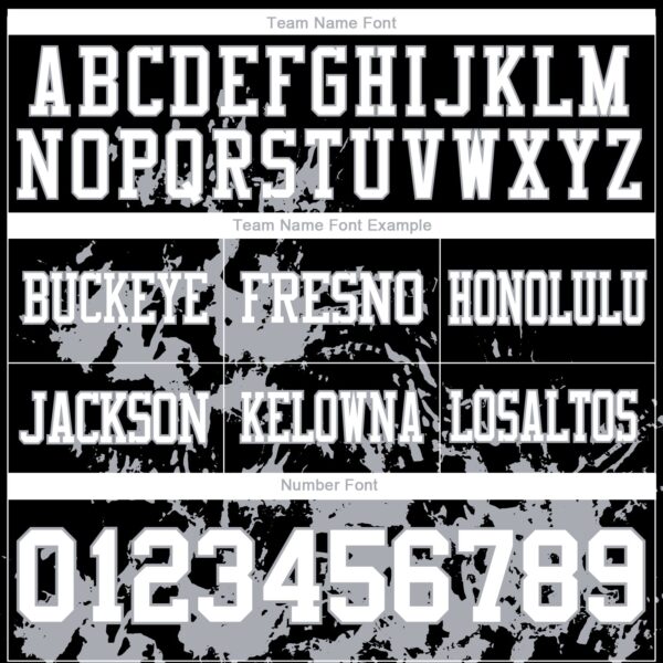 Custom Black White-Gray 3D Pattern Splash Authentic Football Jersey