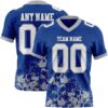 Custom Royal White-Gray 3D Pattern Splash Authentic Football Jersey