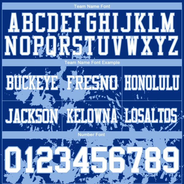 Custom Royal White-Light Blue 3D Pattern Splash Authentic Football Jersey