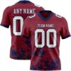 Custom Crimson White-Navy 3D Pattern Splash Authentic Football Jersey