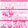 Custom White Pink 3D Pattern Splash Authentic Football Jersey