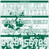 Custom White Kelly Green 3D Pattern Splash Authentic Football Jersey