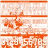 Custom White Orange 3D Pattern Splash Authentic Football Jersey