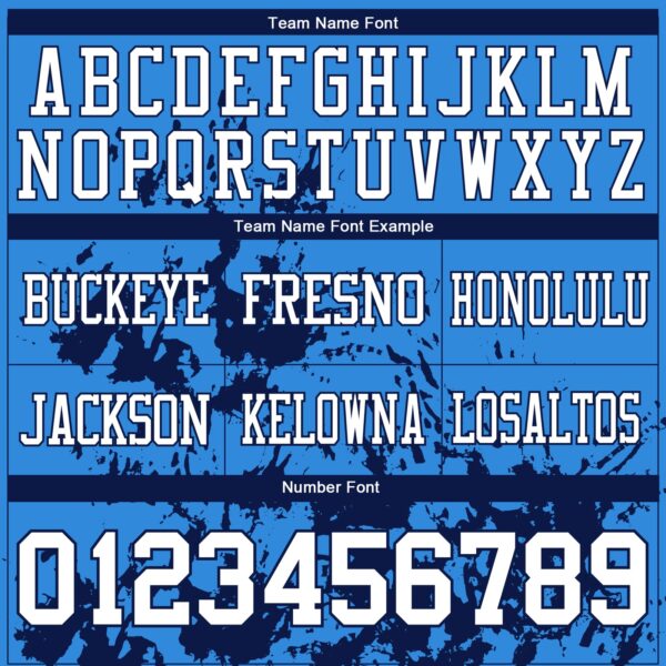 Custom Powder Blue White-Navy 3D Pattern Splash Authentic Football Jersey