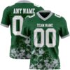 Custom Green White-Gray 3D Pattern Splash Authentic Football Jersey