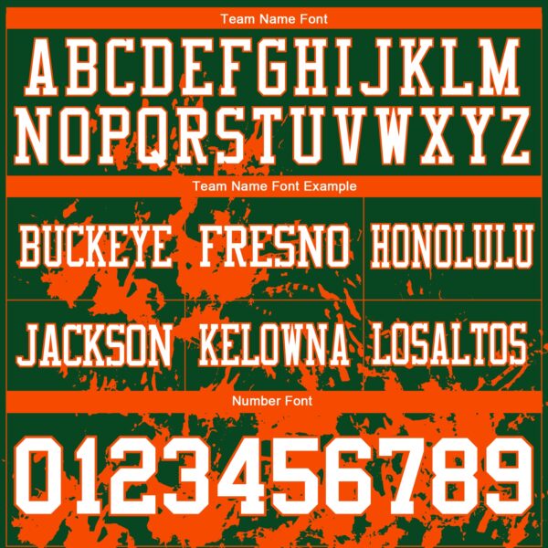 Custom Green White-Orange 3D Pattern Splash Authentic Football Jersey