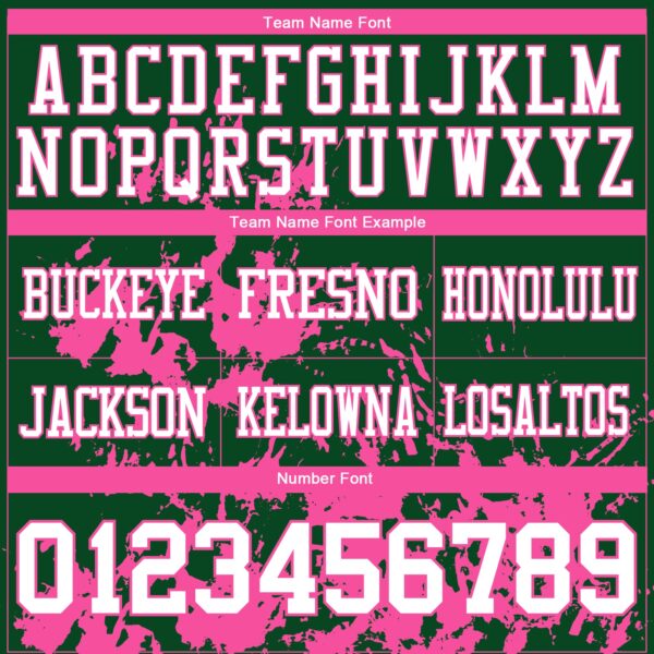 Custom Green White-Pink 3D Pattern Splash Authentic Football Jersey