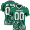 Custom Kelly Green White-Gray 3D Pattern Splash Authentic Football Jersey