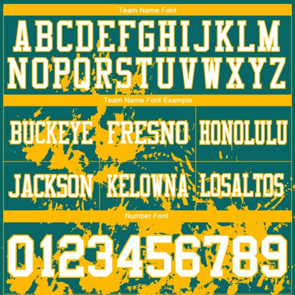 Custom Teal White-Gold 3D Pattern Splash Authentic Football Jersey