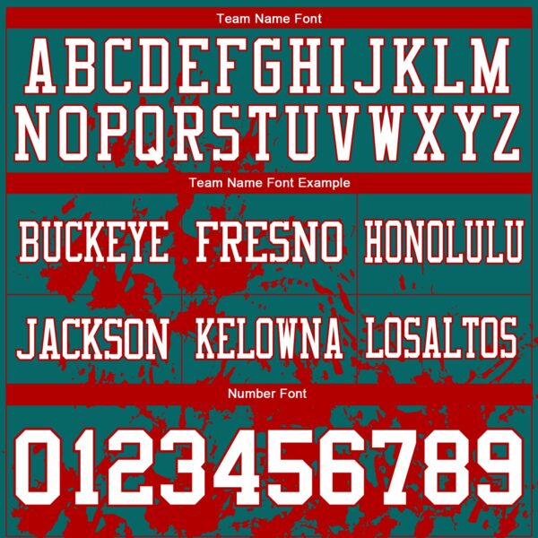Custom Teal White-Red 3D Pattern Splash Authentic Football Jersey