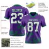 Custom Purple White-Kelly Green 3D Pattern Splash Authentic Football Jersey