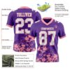 Custom Purple White-Medium Pink 3D Pattern Splash Authentic Football Jersey
