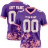 Custom Purple White-Medium Pink 3D Pattern Splash Authentic Football Jersey
