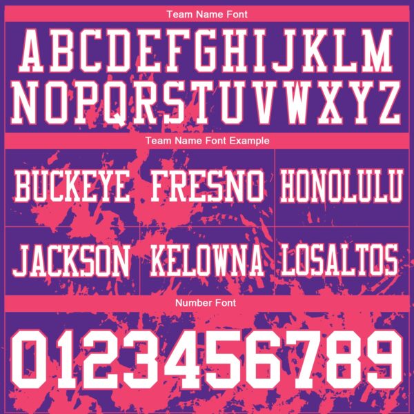 Custom Purple White-Neon Pink 3D Pattern Splash Authentic Football Jersey