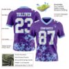 Custom Purple White-Light Blue 3D Pattern Splash Authentic Football Jersey