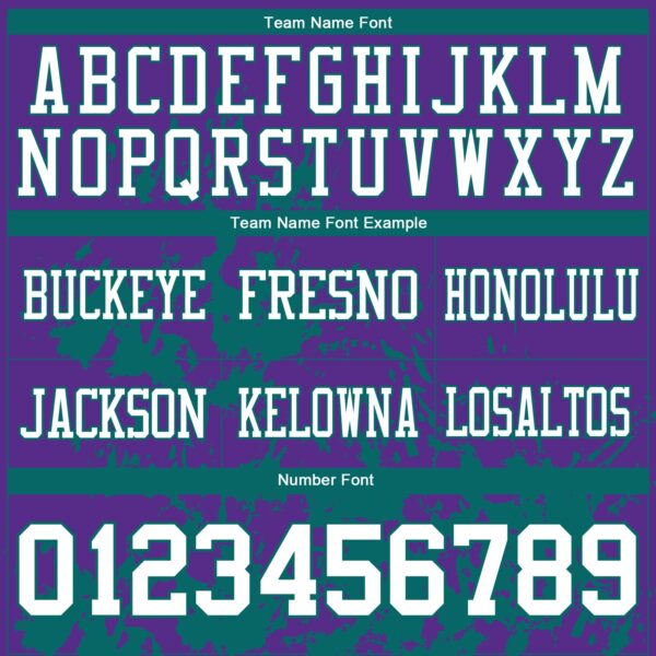 Custom Purple White-Teal 3D Pattern Splash Authentic Football Jersey