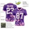 Custom Purple White-Light Pink 3D Pattern Splash Authentic Football Jersey