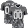 Custom Steel Gray White-Gray 3D Pattern Splash Authentic Football Jersey