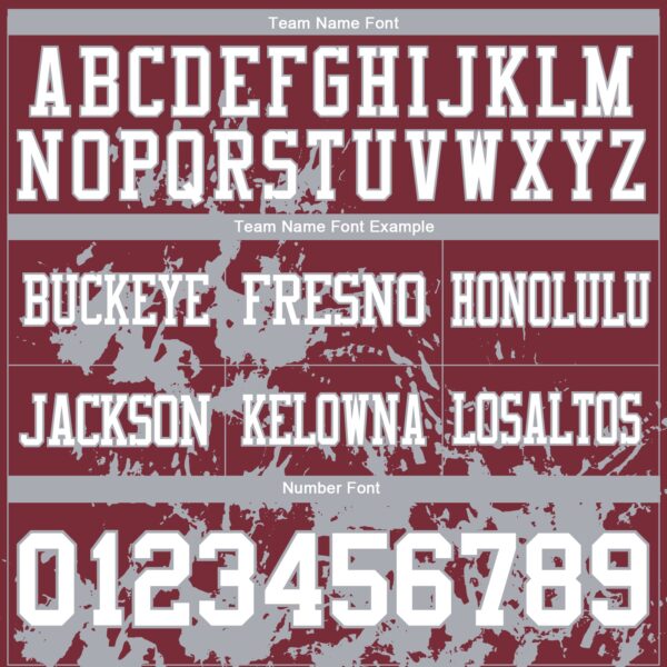 Custom Burgundy White-Gray 3D Pattern Splash Authentic Football Jersey
