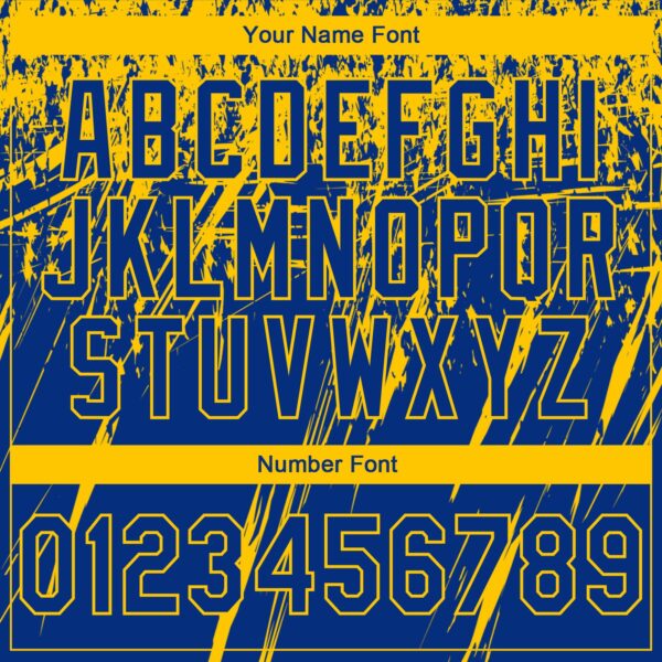 Custom Stitched Royal Yellow 3D Pattern Design Splash Grunge Art Sports Pullover Sweatshirt Hoodie