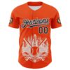 Custom Orange Black-White 3D Urban City Edition Sports Authentic Baseball Jersey