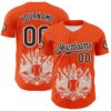 Custom Orange Black-White 3D Urban City Edition Sports Authentic Baseball Jersey